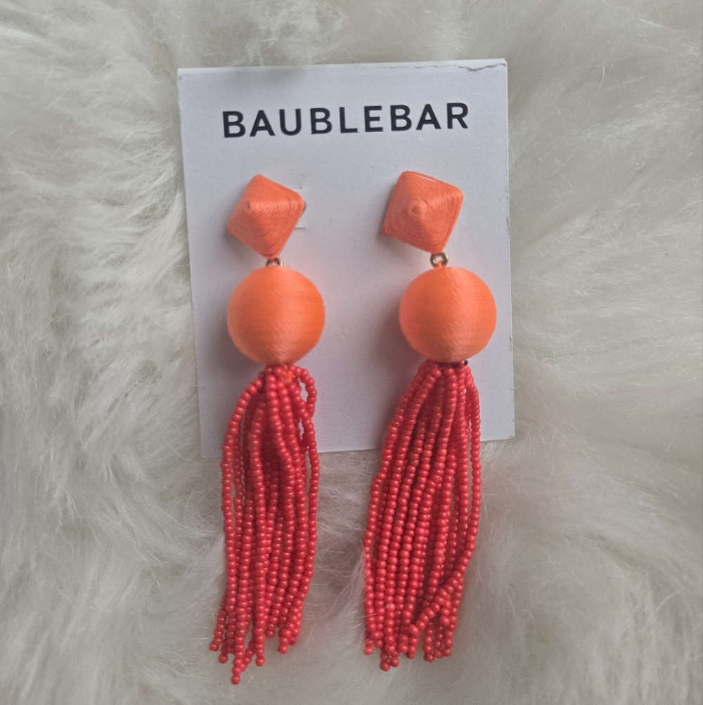 BaubleBar Vibrant Orange Earrings